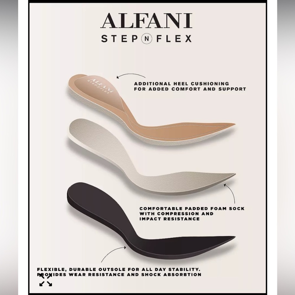 Alfani Step N Flex Tarah Leather Pump Black NWOB 9.5 - Picture 2 of 10